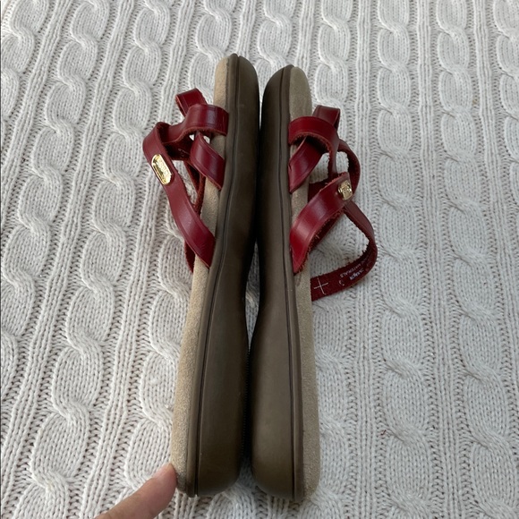 G.H. Bass & Co sz 6.5 WW leather Sunjuns Sharons thong sandals cinnamon colored - Picture 10 of 11